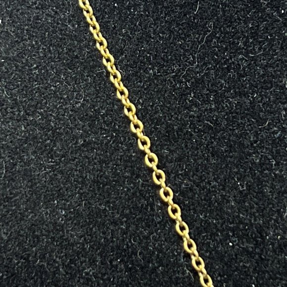 Coldwater Creek Gold Tone Cable Chain Necklace W/Dried Flower Pendant (4227) - Picture 5 of 6